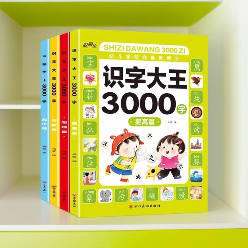 识字书幼儿认字 识字大王3000字 幼儿识字启蒙认字卡片全套早教书