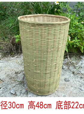 竹背篓大号厨房竹篮家用竹编竹制品鸡蛋筐直桶蜜蜂笼竹编织收纳筐