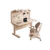 Silk lift writing multi-functional learning desk primary school study table solid chair hole IAK board wood children's study desk