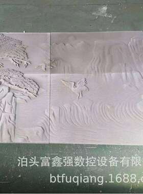 新中式eps板泡沫浮雕欧VEX式别墅外墙刻墙装饰雕花影壁松鹤图案