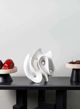 现代店约简几何镂曲空GT-A037树脂创意线摆件桌面茶几装饰样板间