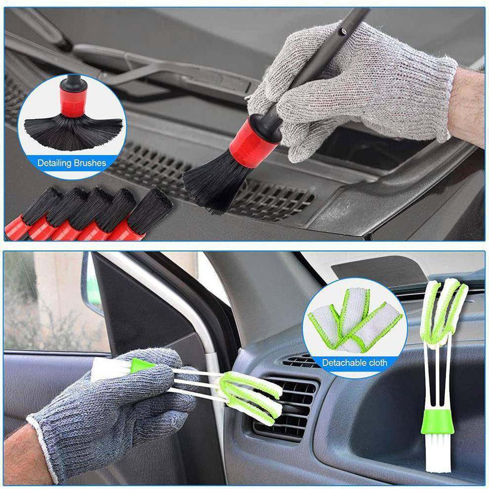 跨境热销黄色电钻刷洗39件套855清洁刷抛光打蜡套装海汽绵车车刷,淘宝优惠券,粉丝福利购,淘宝优惠卷