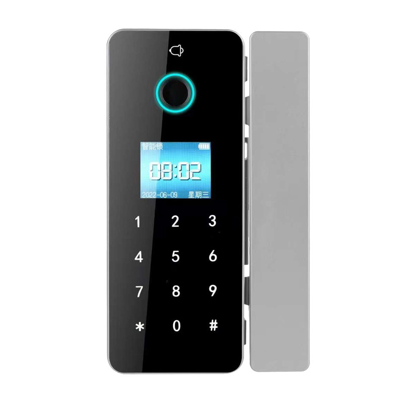 Glass door fingerprint lock face recognition office smart electronic password access control attendance free hole fingerprint password