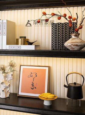 样板间新中式装饰品摆件售楼部软装配饰书房茶室桌面摆设茶具套装