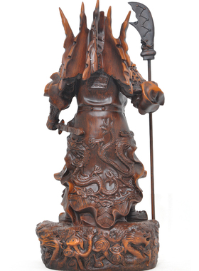 九龙关公财神招财摆件客厅武财神工艺品公司办公室店铺开业礼品