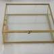 Glass jewelry storage box Square jewelry storage box New Chinese metal border jewelry storage box