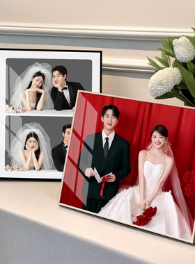 婚纱照摆台相框定制加洗照片打印冲印结婚照婚礼做成装饰相框摆台