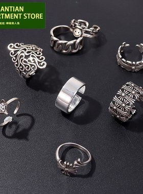 极速A Adjustable ring fashion personaHlity women retro ins c