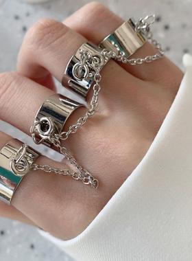 极速2020 New iPunk Style Chain Link Multiple Finger Open Rin