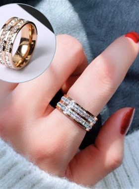 极速Forefingher titanium steel ring women dont rub off day