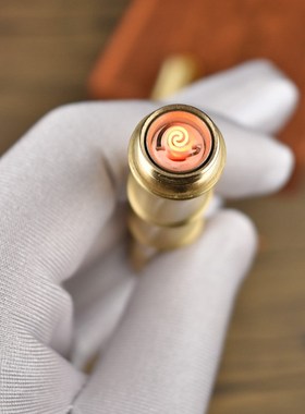 极速纯黄铜火折子充电打火机古代传统吹一吹气老式W高端防风创意