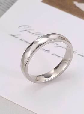 极速Unisex ring niche desivgn simple finger titanium steel r