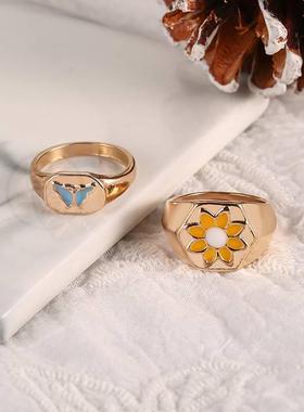 极速~Ins stylie ring cool style design sense of personality