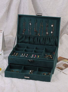 极速20a22 New Fashion Style Flannel Double Layer Jewelry Hol