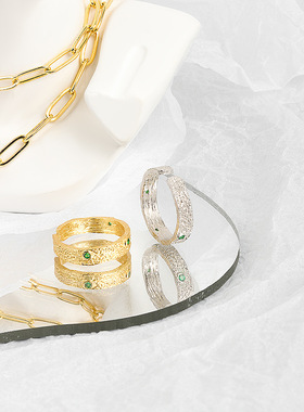 极速Personality Retro Round Rings For WomeMn Charm Engagemen