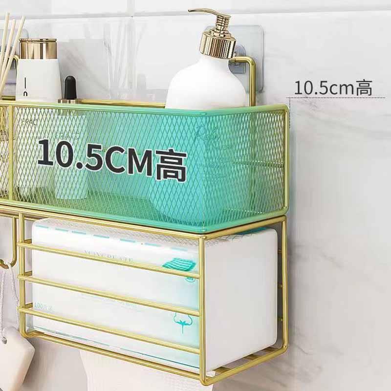 简易悬挂式挂篮卫生间置物架壁挂式多功能收纳生活用品置物架 - 图2