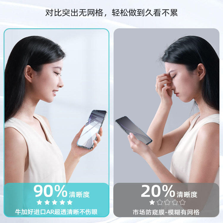 牛加好适用opporeno15pro钢化膜Reno15防窥膜reno14手机膜13新款por无白边reno8pro+保护reno7se6/5k抗指纹贴 - 图3
