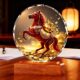 Crystal horse ornaments, lucky horse ornaments, home shoe cabinet ornaments, entrance hall, make money immediately