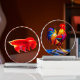 Good luck crystal rooster ornaments living room wine cabinet entrance housewarming gifts home decoration shoe cabinet craft gifts