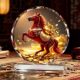 Crystal horse ornaments attract wealth, make money immediately, mascot home decorations, New Year good luck ornaments, shoe cabinet ornaments