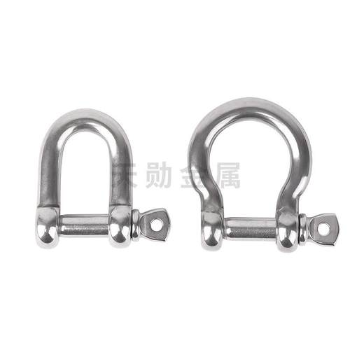 304不锈钢卸扣 弓型卸扣起重卸扣D型卸扣高强度卸扣链条扣 M4-M38 - 图3