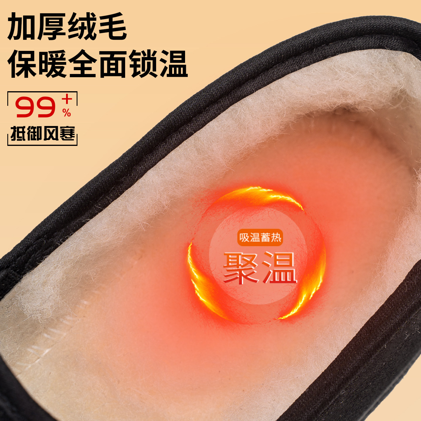 老北京布鞋男冬季加绒加厚保暖中老年一脚蹬防水防滑耐磨羊毛棉鞋,淘宝优惠券,粉丝福利购,淘宝优惠卷