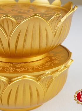 纯铜底座观音菩萨莲花底座黄铜家用供奉佛像财神关公圆形加高佛座