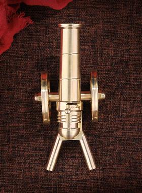 黄铜大炮铜摆件大炮模型迷你小钢炮桌面摆件