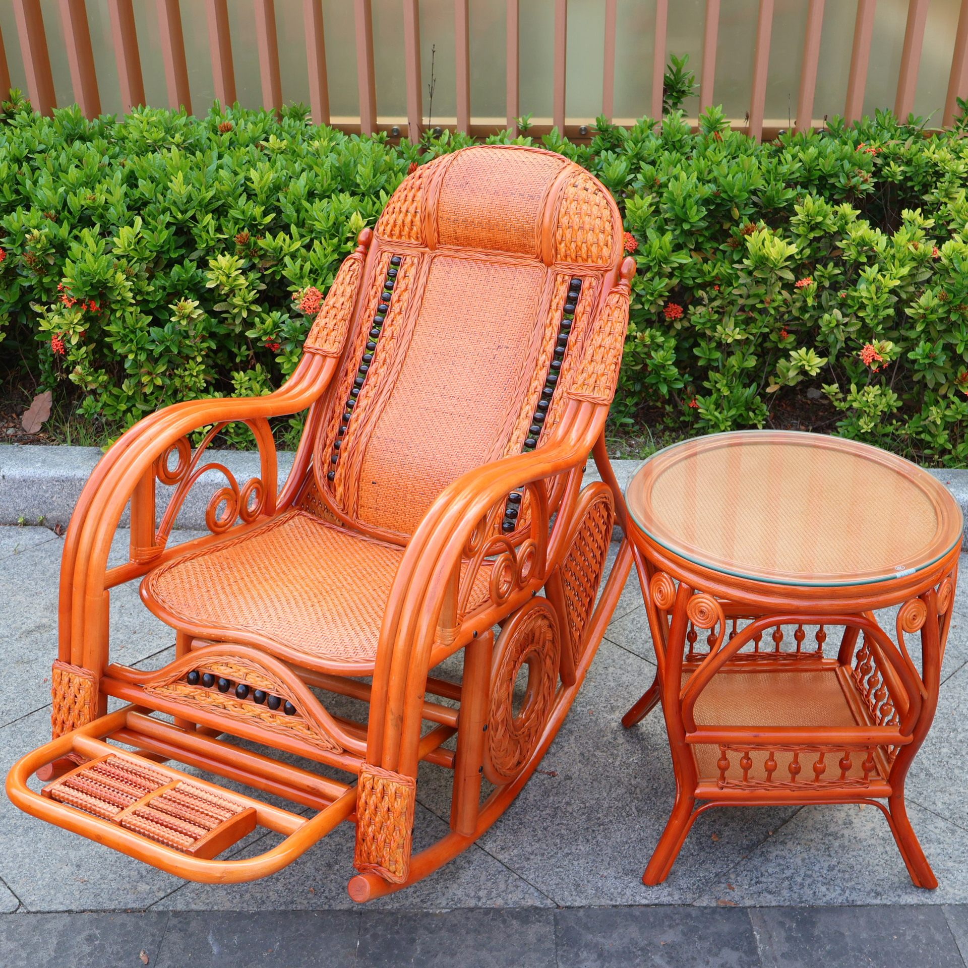 阳台户外摇摇椅藤椅躺椅老人休闲护腰摇椅摇摇椅真藤庭院逍遥椅子,淘宝优惠券,粉丝福利购,淘宝优惠卷