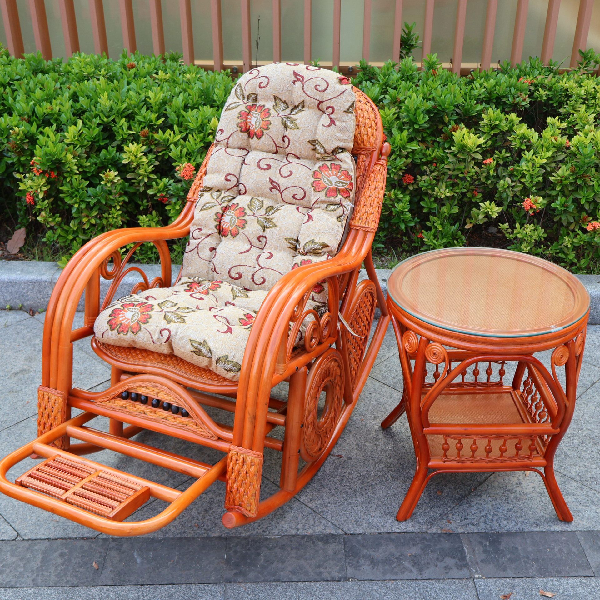 阳台户外摇摇椅藤椅躺椅老人休闲护腰摇椅摇摇椅真藤庭院逍遥椅子,淘宝优惠券,粉丝福利购,淘宝优惠卷