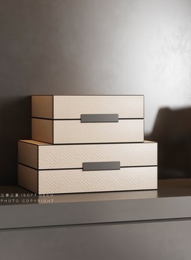 中古侘寂风软装饰品高级感小众复古民宿层架开放格电视柜酒柜摆件