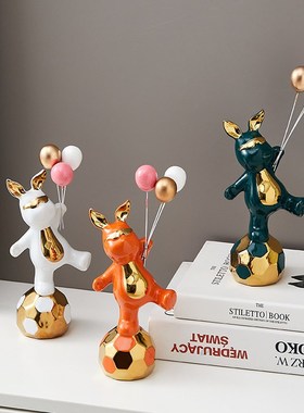 轻奢高端金色摆件客厅电视柜艺术酒柜装饰品玄关高级工艺雕塑摆设