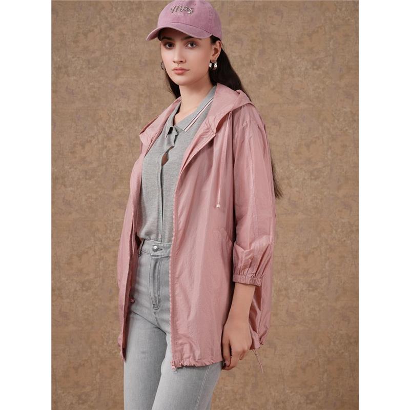 Gowani商场同款衣商场秋装新款纯色休闲宽松女士秋装长袖薄款外套 - 图0