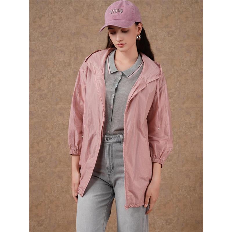 Gowani商场同款衣商场秋装新款纯色休闲宽松女士秋装长袖薄款外套 - 图1