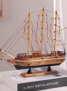 一帆风顺生日礼盒 桌面摆件木制模型 手工材料帆船套组