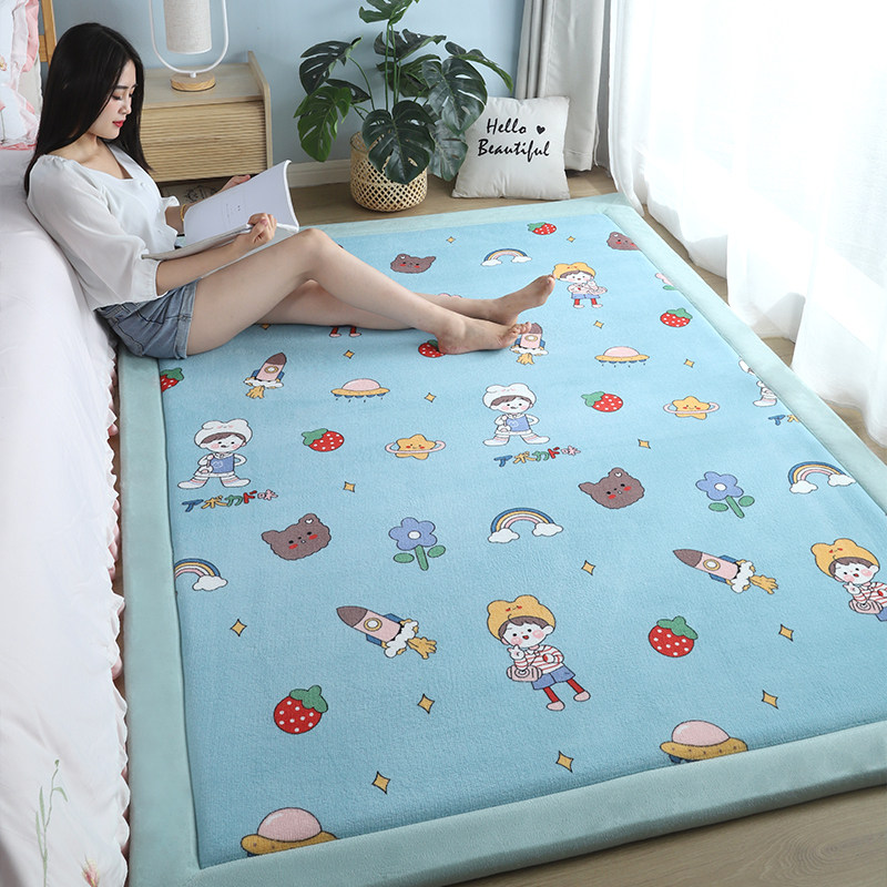 Thickened bedside blanket anti-fall mat baby crawling mat bedroom bed floor mat children's room carpet