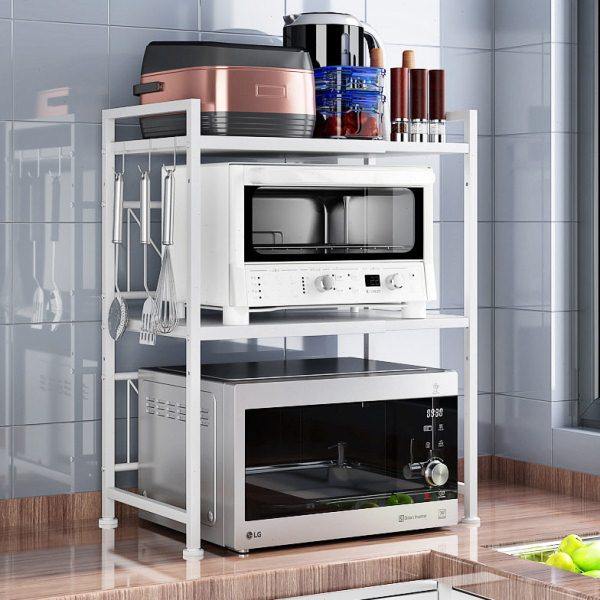 可伸缩微波炉置物架可调节多层烤箱架落地式多用途厨房收纳架,淘宝优惠券,粉丝福利购,淘宝优惠卷