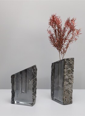 新中式水晶花器花插摆件样板房售楼部卧室书房S客厅桌面玄关饰品