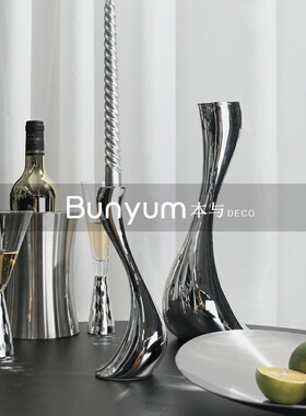 简约创意艺术烛台摆件蜡烛台座家用餐桌样板间U桌面装饰品摆件