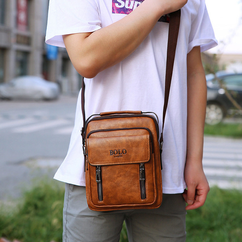 仅亏一天新款 男包单肩斜挎包软皮商务竖款男士休闲简约百搭小背,淘宝优惠券,粉丝福利购,淘宝优惠卷