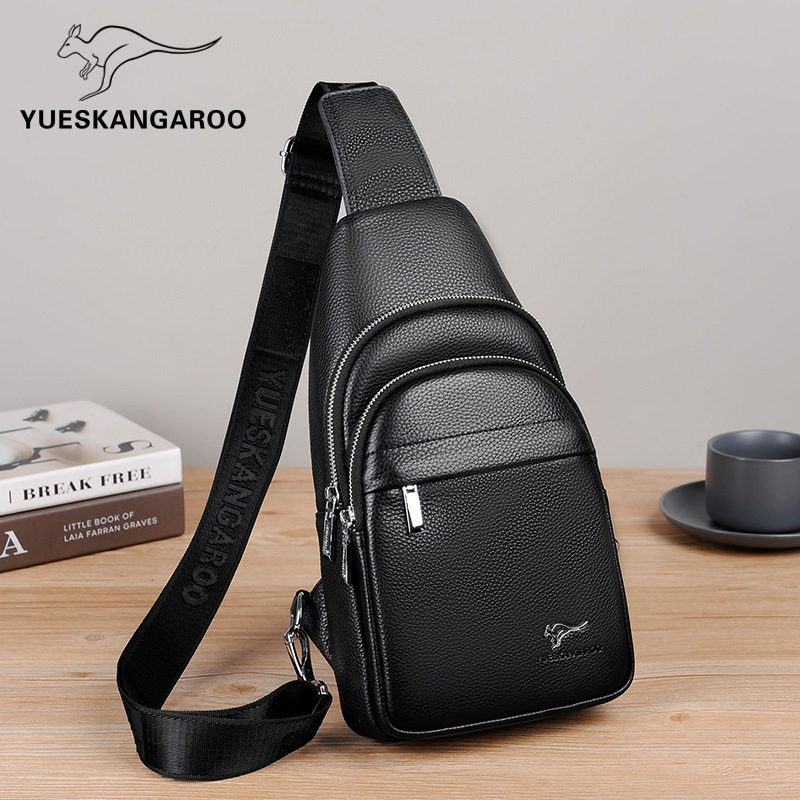 仅亏一天新款 跃森男包真皮胸包男士头层牛皮斜挎包时尚休闲背包,淘宝优惠券,粉丝福利购,淘宝优惠卷