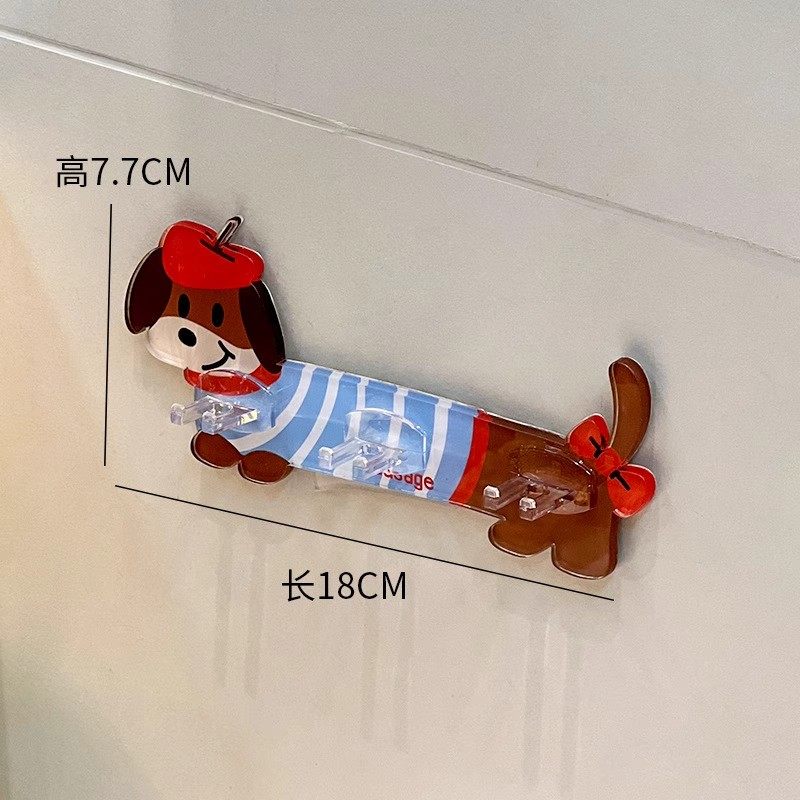 卡通腊肠狗叶片插头挂钩多功能壁挂电源线厨房间插头固定器理线器,淘宝优惠券,粉丝福利购,淘宝优惠卷