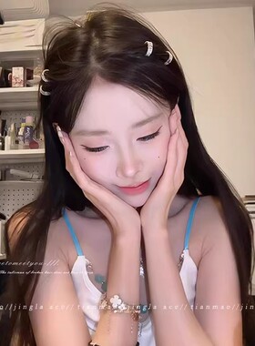 明星同款圆形金属刘海发夹发扣
