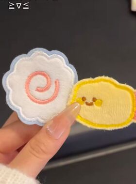 超可爱小鱼炸虾魔术贴刘海贴