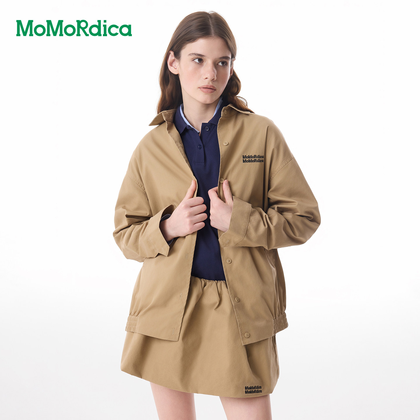 【所有女生的衣橱直播间】Momordica翻领休闲外套迷你裙/连帽外套