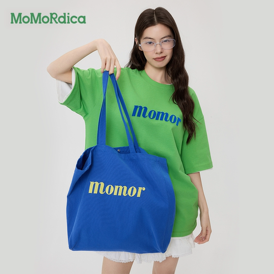 Momordica сумка через плечо из чистого хлопка большая вместительная холщовая сумка