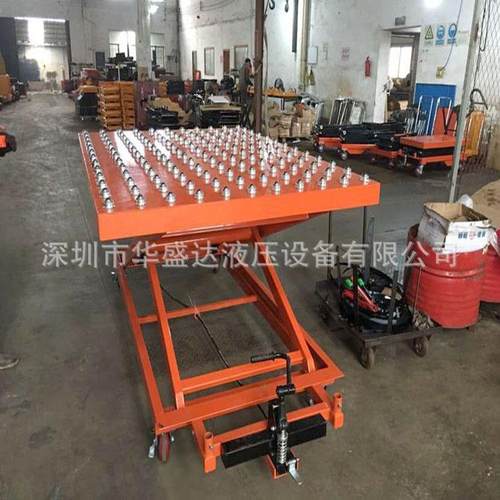各种滚珠手动升降平台车万向球剪叉小平台手推脚踏液压牛眼平台车 - 图0