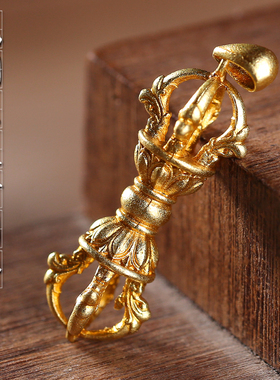 新品黄铜实心西藏饰m品五股金刚杵吊坠降魔杵男女士情侣挂件送挂