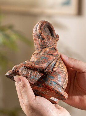 极速泰国砂岩大象摆件东南亚风格家居装饰品客厅茶V室桌面禅意砂