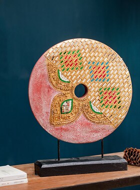 极速泰国工艺品东南亚风格t泰式木雕摆件会所客厅电视柜酒柜桌面